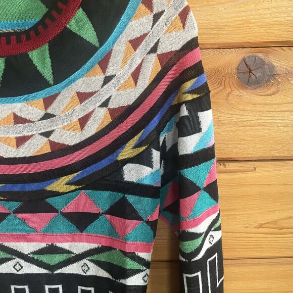 Aldo Martins Multicolor Geometric Long Sleeve Dress - Picture 6 of 11